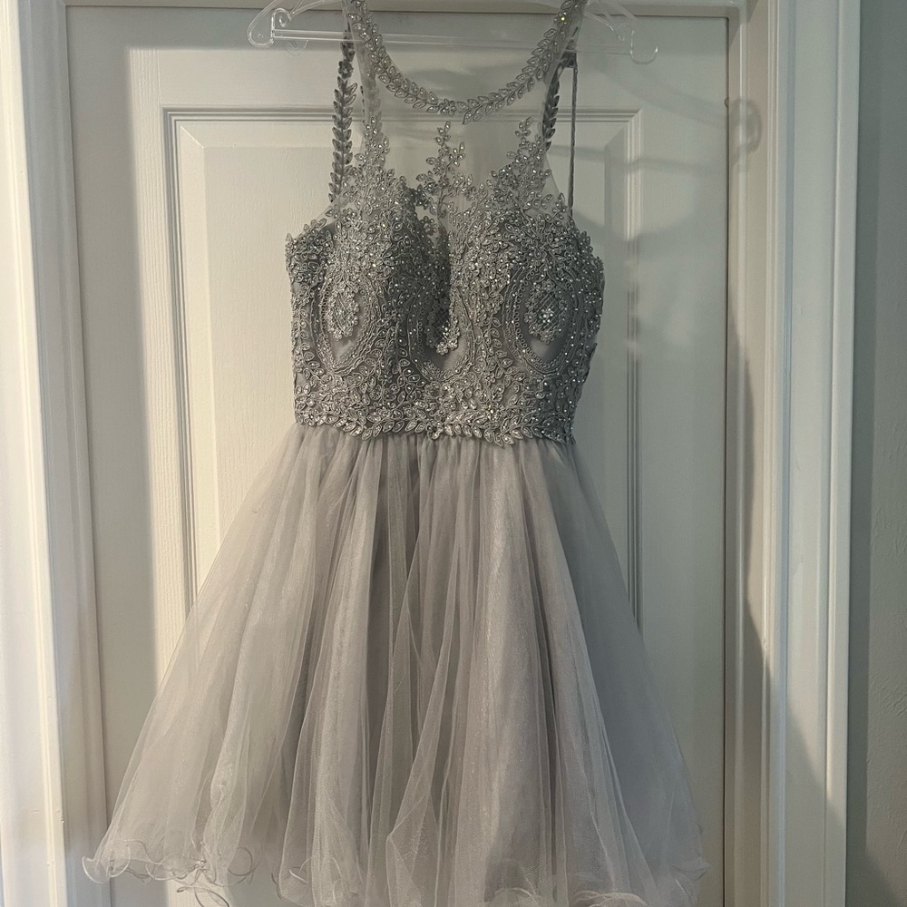 Gray Sequined Dress